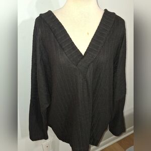 SHEIN Curve -Black Long Sleeve Top- W Sz 16